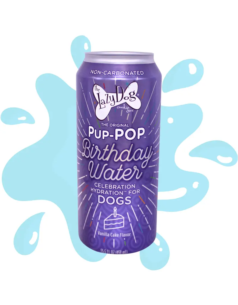 Lazy Dog Cookie Co. Lazy Dog Pup-Pop Dog Treats | Birthday Water Vanilla Cake Flavor 15.5 oz