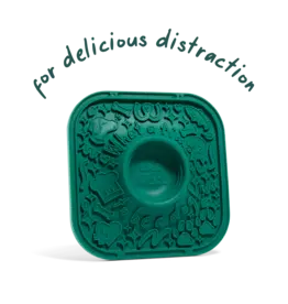 Woof Woof Pupsicle | Lick Mat Slow Feeder Forest Green