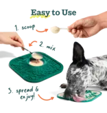 Woof Woof Pupsicle | Lick Mat Slow Feeder Forest Green