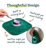 Woof Woof Pupsicle | Lick Mat Slow Feeder Forest Green