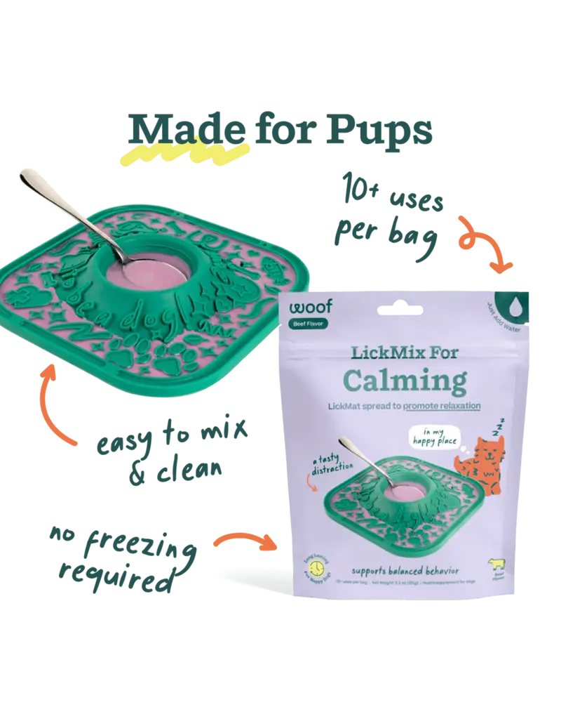 Woof Woof Pupsicle | Powdered Lick Mix Calming Beef Recipe 5.5 oz