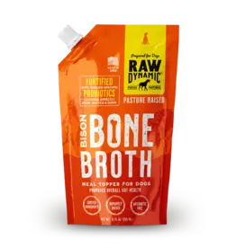 Raw Dynamic Raw Dynamic Frozen Bone Broth | Species Probiotic Bison for Dogs 12 oz (*Frozen Products for Local Delivery or In-Store Pickup Only. *)