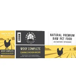 Oma's Pride Oma's Pride Raw Frozen Dog Food | Woof Complete 8 oz Patties Chicken Recipe 18 lb (*Frozen Products for Local Delivery or In-Store Pickup Only. *)