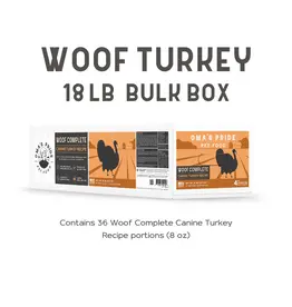 Oma's Pride Oma's Pride Raw Frozen Dog Food | Woof Complete 8 oz Patties Turkey Recipe 18 lb (*Frozen Products for Local Delivery or In-Store Pickup Only. *)
