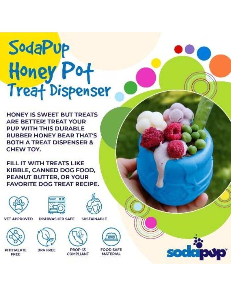 SodaPup SodaPup Enrichment Toys | Honey Pot Blue Large