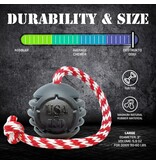 SodaPup SodaPup Enrichment Toys | Reward Ball w/ Rope Magnum Black
