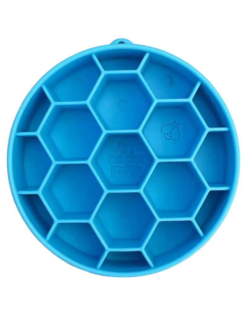 SodaPup SodaPup Enrichment Bowl | Honeycomb Blue