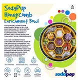 SodaPup SodaPup Enrichment Bowl | Honeycomb Blue