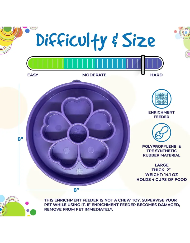 SodaPup SodaPup Enrichment Bowl | Flower Bowl Purple
