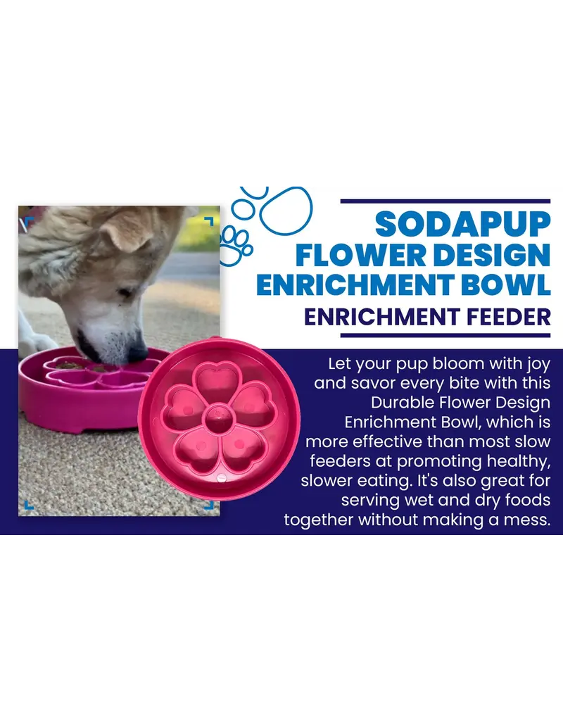 SodaPup SodaPup Enrichment Bowl | Flower Bowl Pink