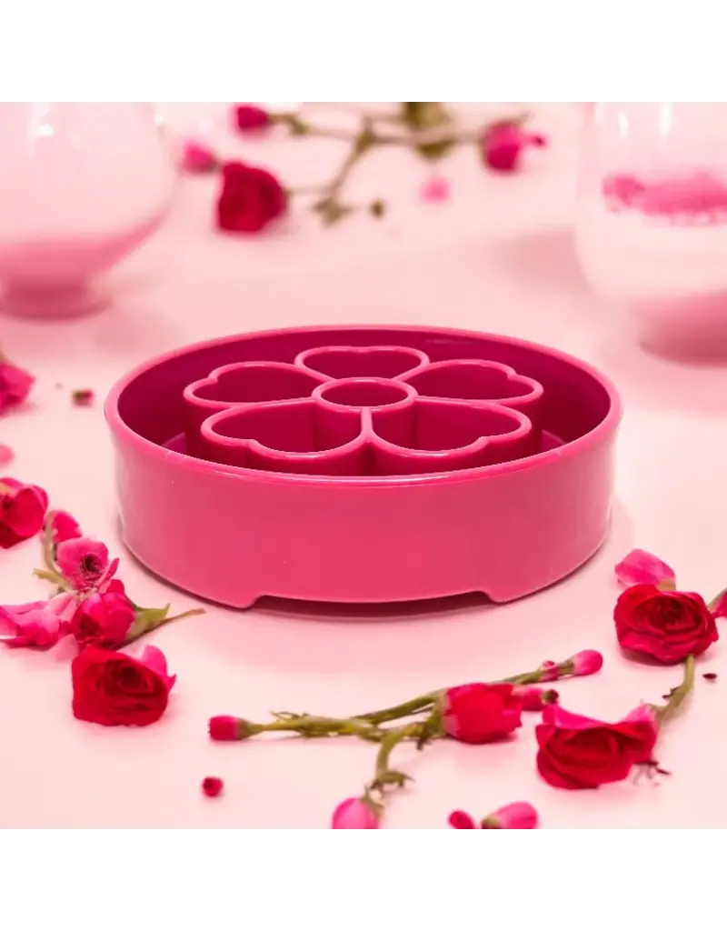 SodaPup SodaPup Enrichment Bowl | Flower Bowl Pink