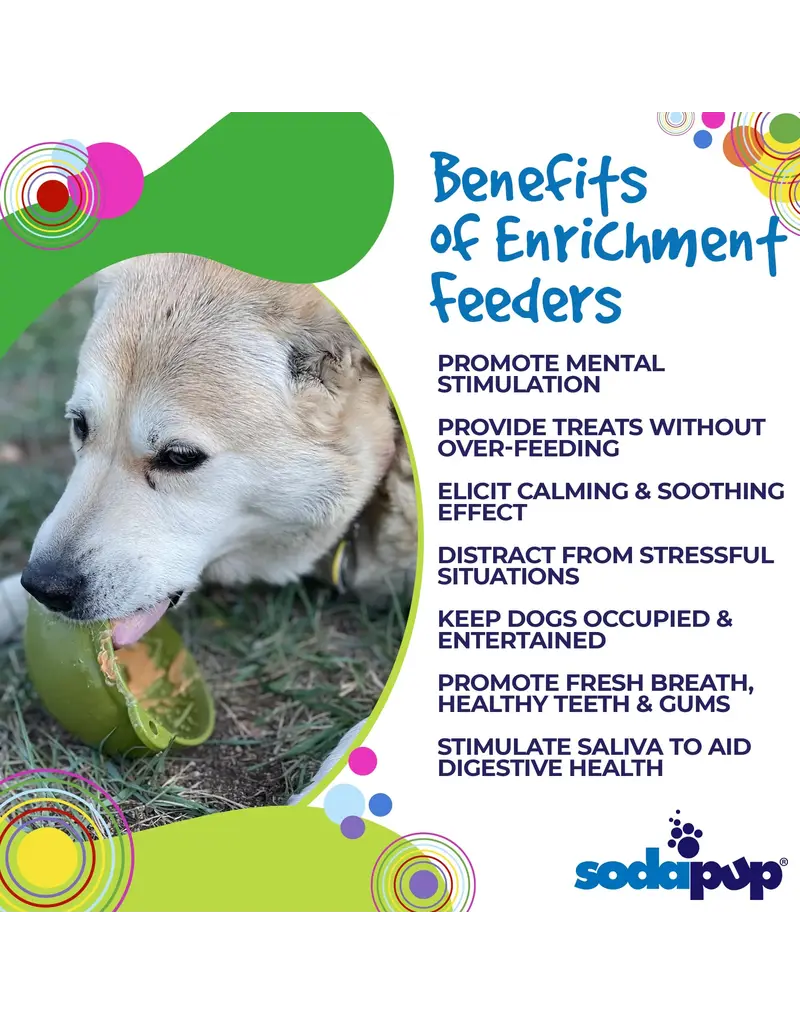 SodaPup SodaPup Enrichment Feeder | Garden of Eatin' Tipsy Bowl Green
