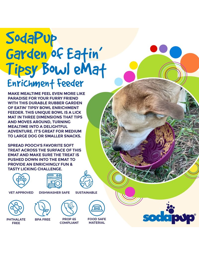 SodaPup SodaPup Enrichment Feeder | Garden of Eatin' Tipsy Bowl Green