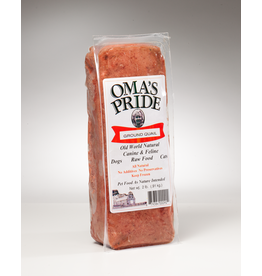 Oma's Pride Oma's Pride Raw Frozen Pet Food | Ground Quail Frames 1 lb CASE/6 (*Frozen Products for Local Delivery or In-Store Pickup Only. *)