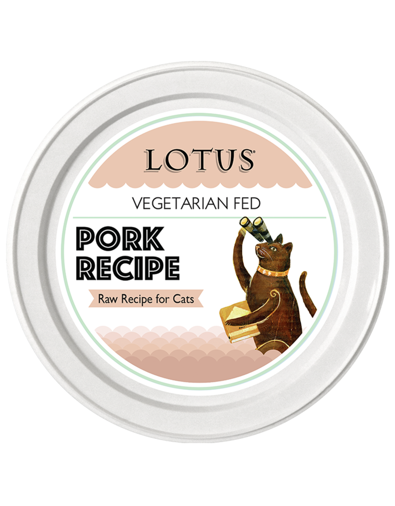Lotus Natural Pet Food Lotus Frozen Raw Cat Food | Vegetarian Fed Pork 25 oz CASE/8 (*Frozen Products for Local Delivery or In-Store Pickup Only. *)