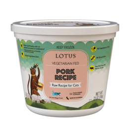 Lotus Natural Pet Food Lotus Frozen Raw Cat Food | Vegetarian Fed Pork 25 oz CASE/8 (*Frozen Products for Local Delivery or In-Store Pickup Only. *)