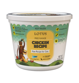 Lotus Natural Pet Food Lotus Frozen Raw Cat Food | Free Range Chicken 25 oz CASE/8 (*Frozen Products for Local Delivery or In-Store Pickup Only. *)