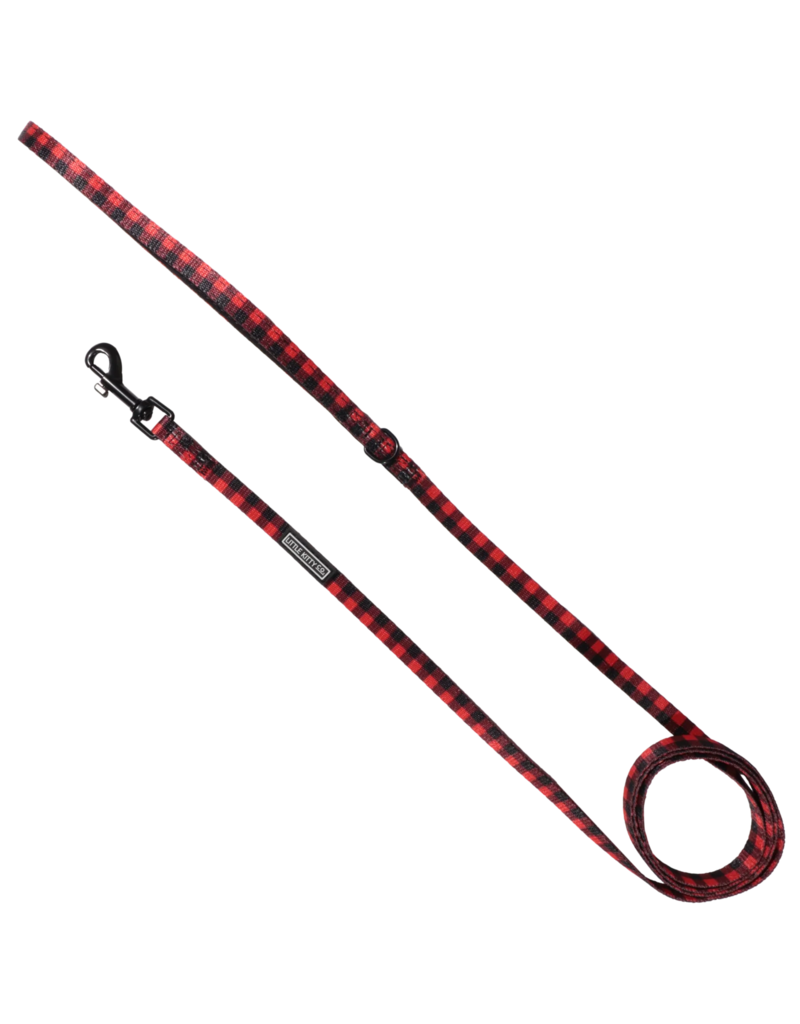 Little Kitty Co. Little Kitty Co. Cat Leash | 1/2" Plaid to the Bone Red 5 ft