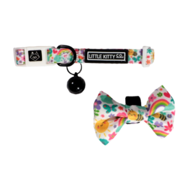 Little Kitty Co. Little Kitty Co. Collar & Bowtie | 1/2" Follow the Rainbow Small