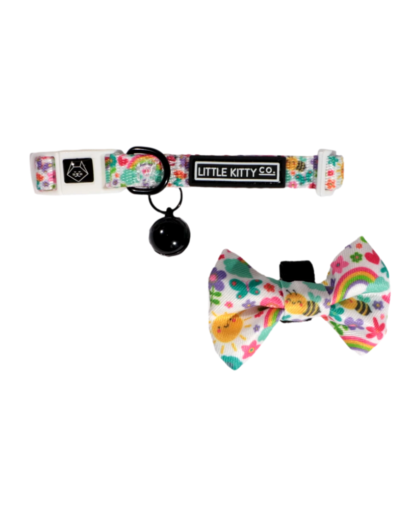 Little Kitty Co. Little Kitty Co. Collar & Bowtie | 1/2" Follow the Rainbow Small