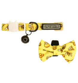 Little Kitty Co. Little Kitty Co. Collar & Bowtie | 1/2" Bee-Hiving Small
