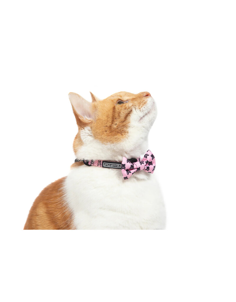 Little Kitty Co. Little Kitty Co. Collar & Bowtie | 1/2" Prettiest of Them All Pink Small
