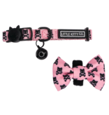 Little Kitty Co. Little Kitty Co. Collar & Bowtie | 1/2" Prettiest of Them All Pink Small