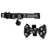 Little Kitty Co. Little Kitty Co. Collar & Bowtie | 1/2" Baddest of Them All Black Small