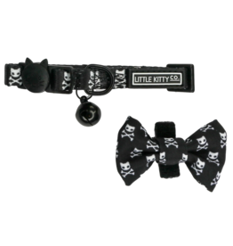 Little Kitty Co. Little Kitty Co. Collar & Bowtie | 1/2" Baddest of Them All Black Small
