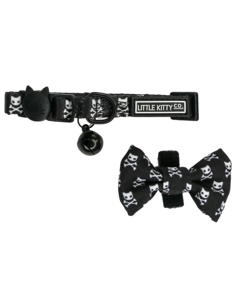 Little Kitty Co. Little Kitty Co. Collar & Bowtie | 1/2" Baddest of Them All Black Small