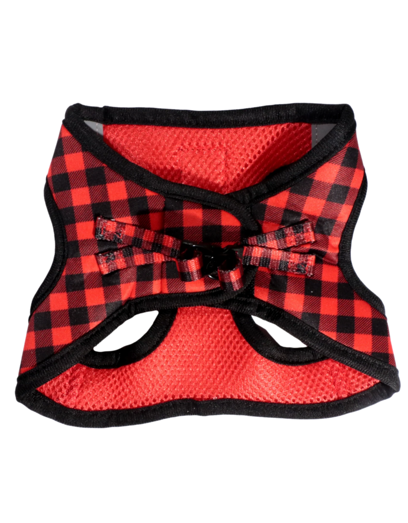Little Kitty Co. Little Kitty Co. Cat Harness | Plaid to the Bone Red Extra Small (XS)