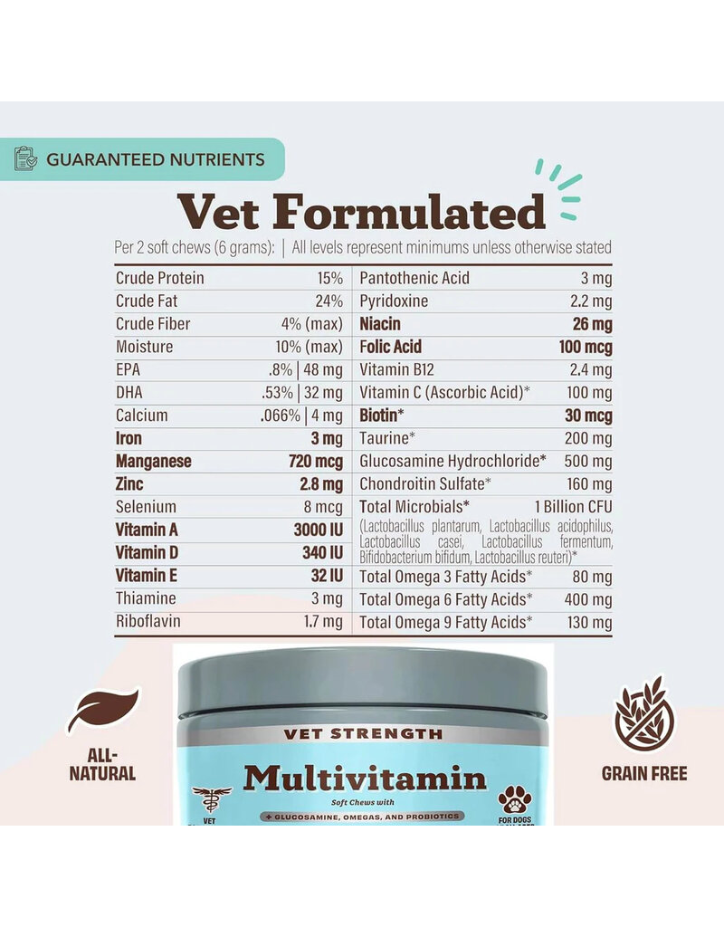 Natural Dog Company Natural Dog Company Supplements | Vet Strength Multivitamin Soft Chews 90 ct