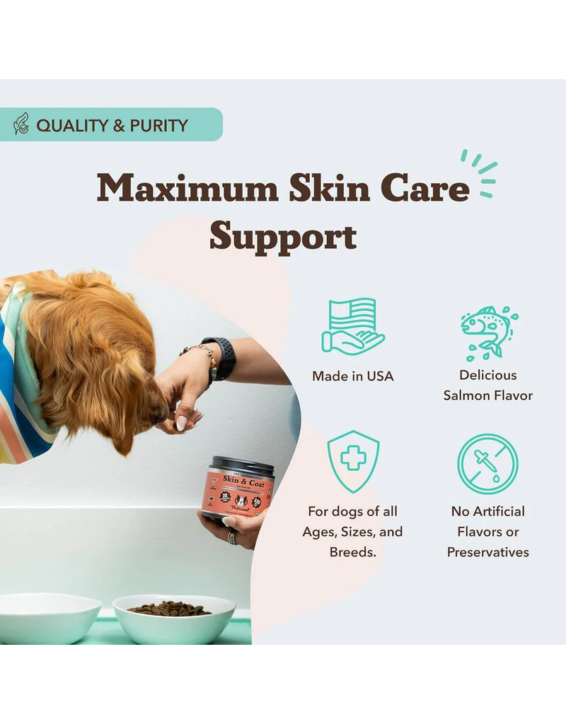 Natural Dog Company Natural Dog Company Supplements | Vet Strength Skin & Coat Soft Chews 90 ct