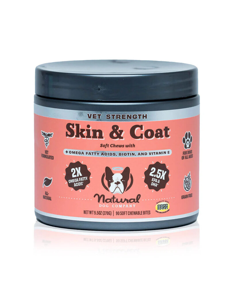 Natural Dog Company Natural Dog Company Supplements | Vet Strength Skin & Coat Soft Chews 90 ct