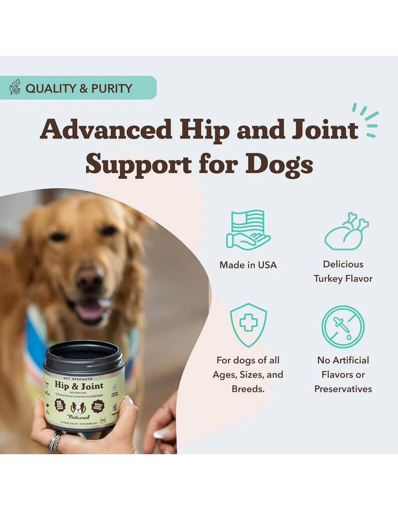 Natural Dog Company Natural Dog Company Supplements | Vet Strength Hip & Joint Soft Chews 90 ct