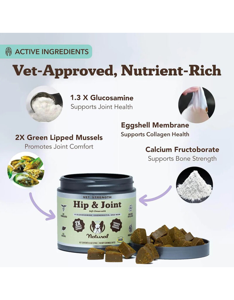 Natural Dog Company Natural Dog Company Supplements | Vet Strength Hip & Joint Soft Chews 90 ct