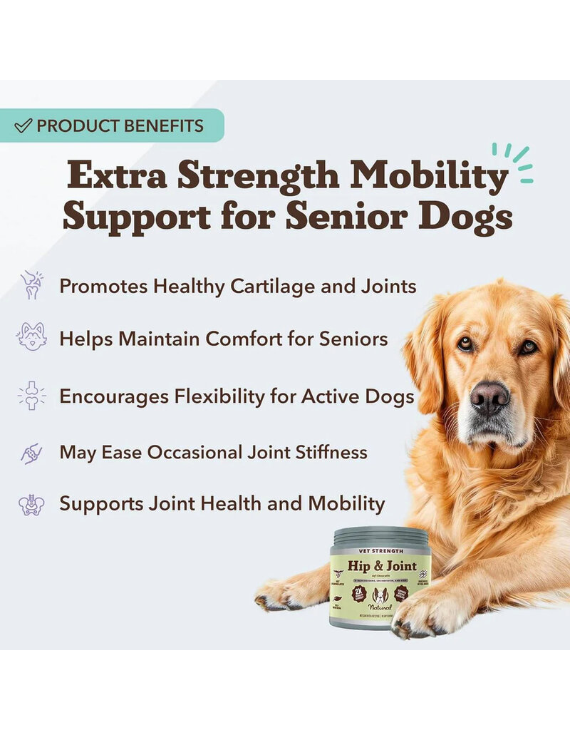 Natural Dog Company Natural Dog Company Supplements | Vet Strength Hip & Joint Soft Chews 90 ct
