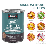 Koha Koha Canned Dog Food | Venison Recipe 13 oz single