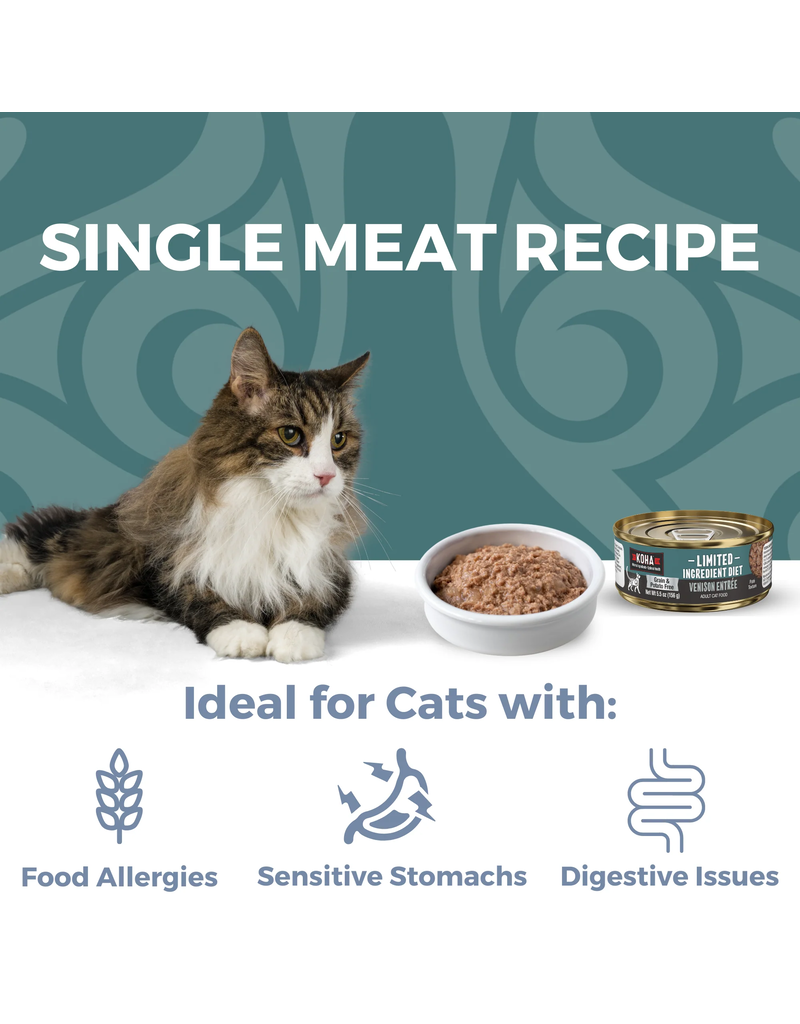 Koha Koha Canned Cat Food | Venison Pate 3 oz single