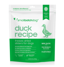 Smallbatch Pets Smallbatch Freeze Dried Dog Food Sliders | Duck Recipe 25 oz