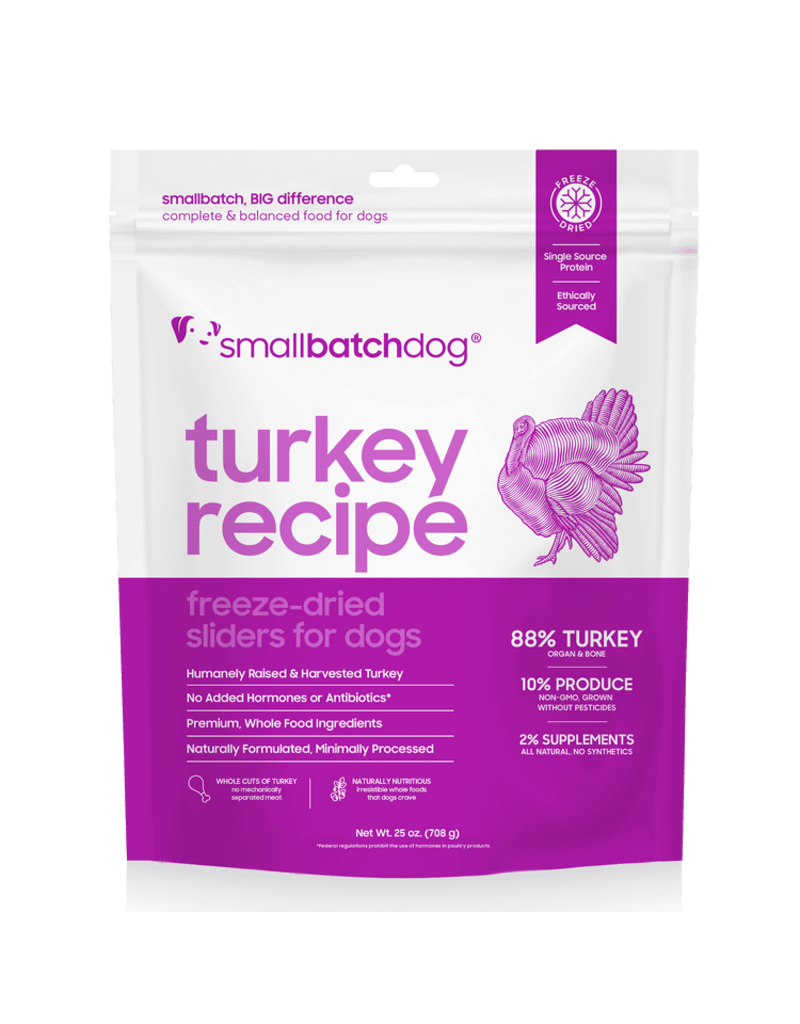 Smallbatch Pets Smallbatch Freeze Dried Dog Food Sliders | Turkey 25 oz