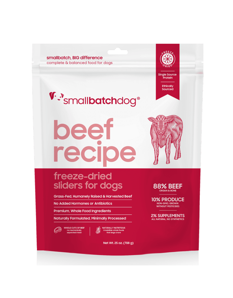 Smallbatch Pets Smallbatch Freeze Dried Dog Food Sliders | Beef 25 oz
