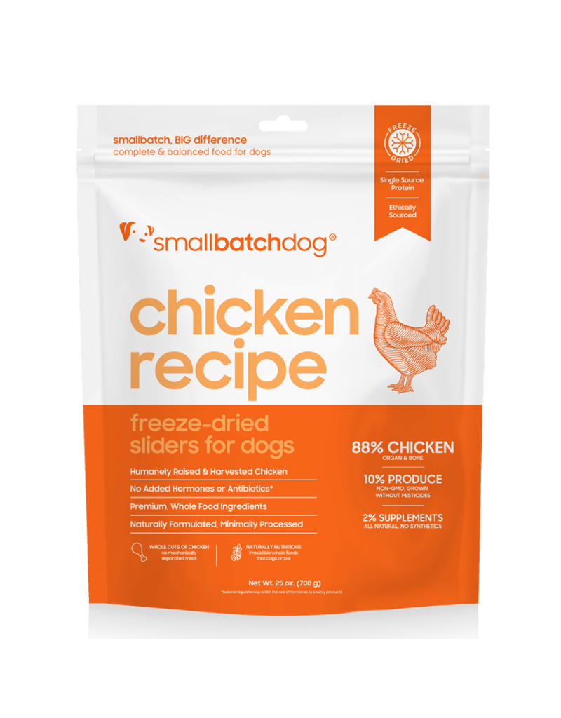 Smallbatch Pets Smallbatch Freeze Dried Dog Food Sliders | Chicken 25 oz