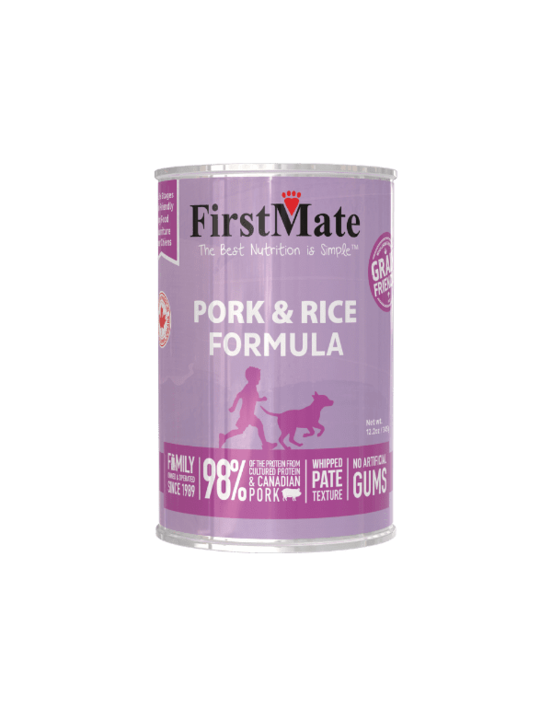 Firstmate FirstMate LID Canned Dog Food | Pork & Rice 12.2 oz CASE