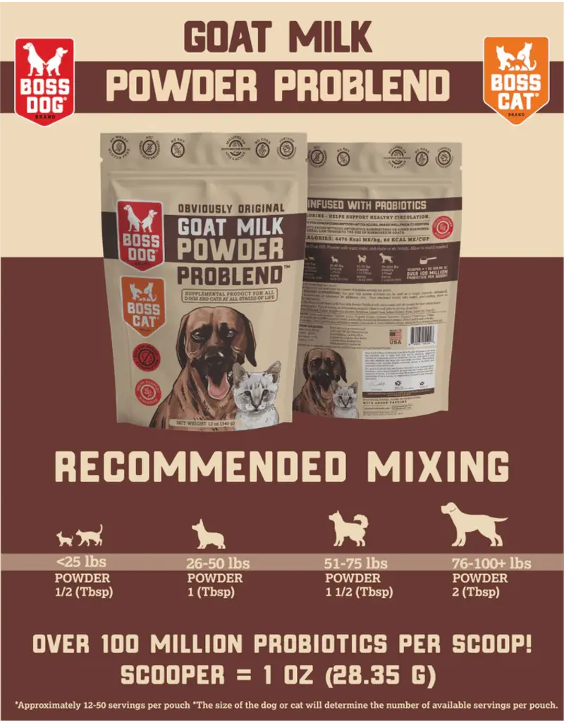 Boss Dog Brand Boss Dog Brand | Powdered Goat Milk for Cats & Dogs 12 oz