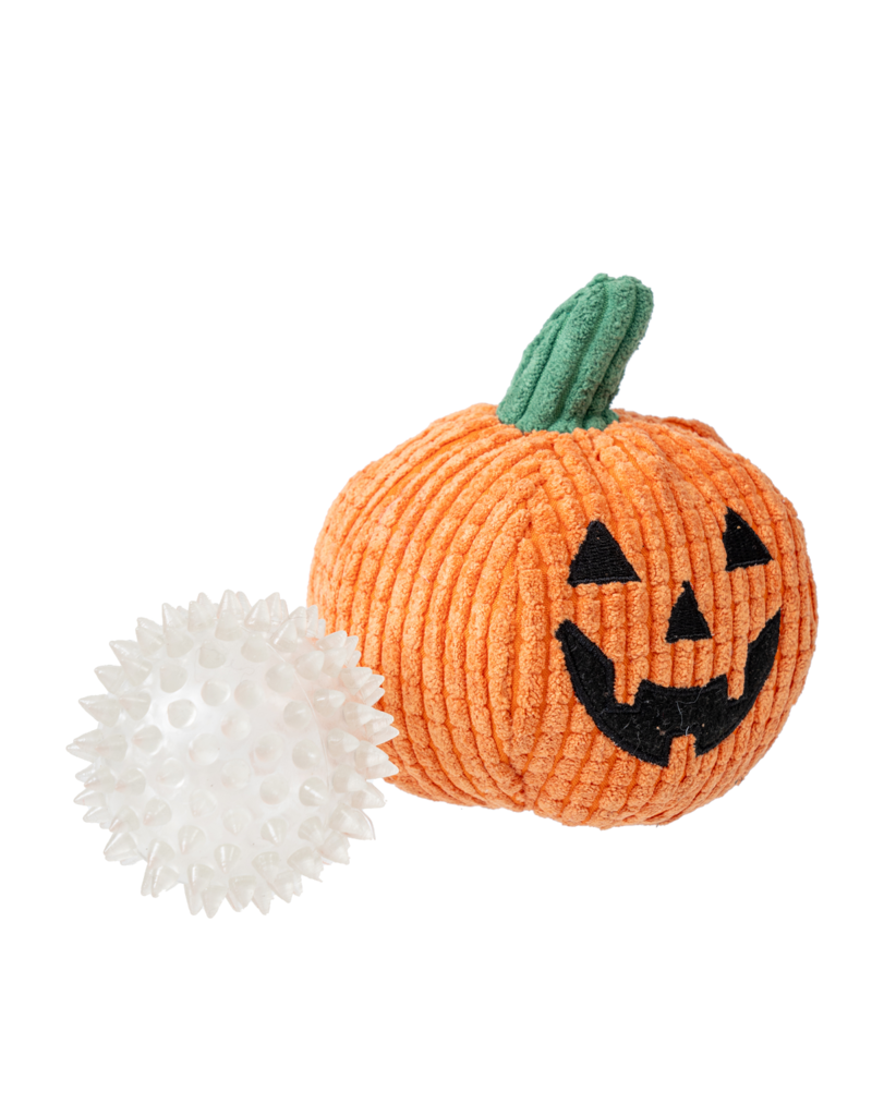Territory Territory Halloween Dog Toy | 2-in-1 Pumpkin Ball 6"