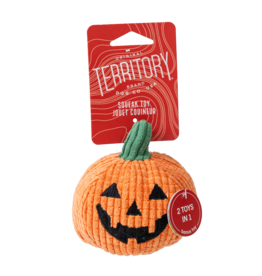 Territory Territory Halloween Dog Toy | 2-in-1 Pumpkin Ball 6"