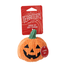 Territory Territory Halloween Dog Toy | 2-in-1 Pumpkin Ball 4"