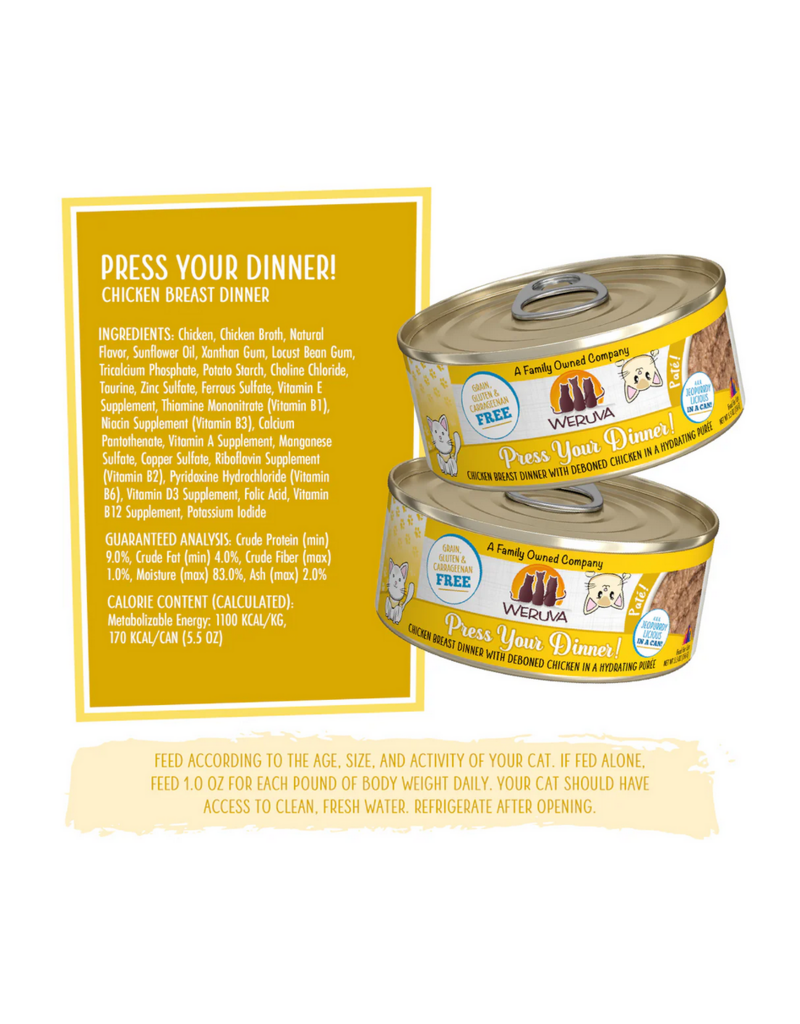 Weruva Weruva Pates Canned Cat Food Press Your Dinner! 5.5 oz single