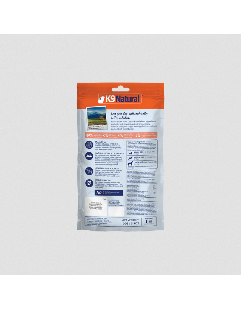 K9 Natural K9 Natural Freeze Dried Dog Food | Lamb & King Salmon Topper 3.5 oz